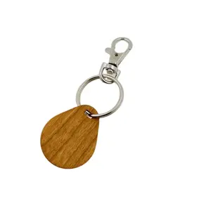 NFC wood key tag NFC keychain for door lock system