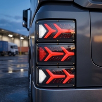 Feu arrière LED 24V en forme de flèche, ensemble de feux combinés en Y pour camion, remorque, poids lourd