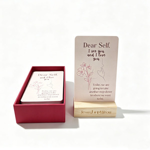 Tarjetas <span class=keywords><strong>de</strong></span> Inspiración y Ánimo Diario, Tarjetas Motivacionales Personalizadas para la Salud Mental, Tarjetas <span class=keywords><strong>de</strong></span> Afirmación para Chicas - Product Image 1
