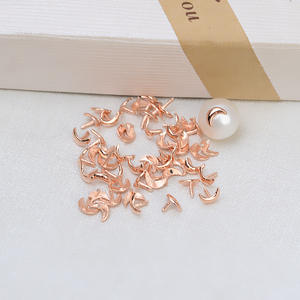 10 DIY 925 Silver Small Moon Plug <b>Concealer</b> Baroque Through-Hole Bead Plug Accessory Material for Jewelry Flower Hat Baroque - Product Image 2