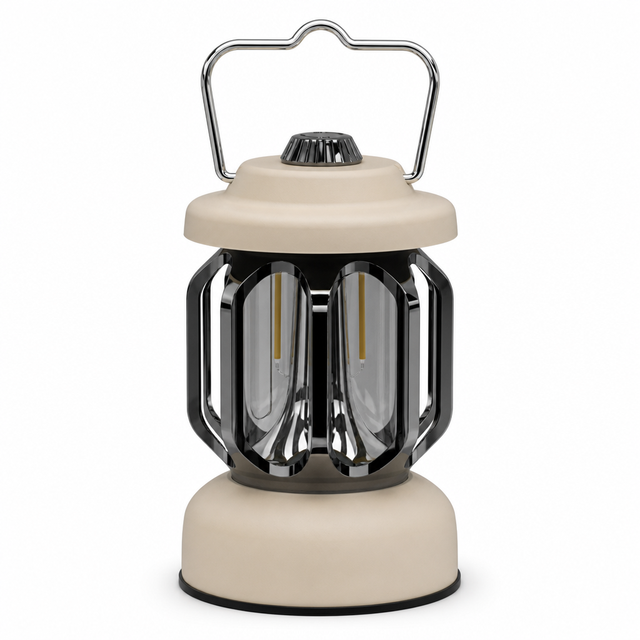 Wholesale Retro Vintage Metal LED Camping Lantern Type-C USB Rechargeable Waterproof Portable Camp Light with Hook