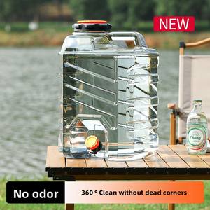 Seau de camping extérieur avec <span class=keywords><strong>robinet</strong></span>, qualité alimentaire, design carré portable, différentes tailles - Product Image 3