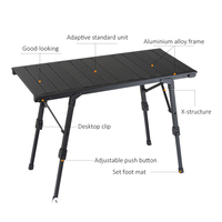 Table pliante portable en aluminium pour cuisine d'extérieur Table de camping légère IGT Table de barbecue pour camping