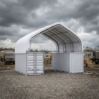 UV Dayanımlı Galvanizli A-Çerçeveli Nakliye Konteyneri Depolama Çadırı (610g PVC) Acil Yardım Malzemeleri Depolaması İçin