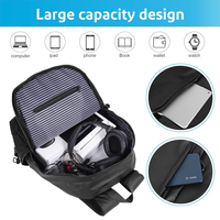 Tas Ransel Laptop Kapasitas Besar Anti Air, Tas Ransel Perjalanan Multi-Kantong, Tas Sekolah Kuliah, Logo Dapat Disesuaikan
