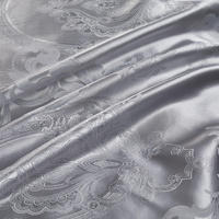 Ensemble de literie de luxe en satin jacquard soie super doux motif floral