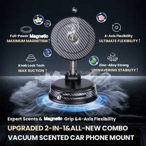 Groothandel Sterke Magnetische Auto-Standaard Voor Middenconsole 2 In 1 Auto Dashboard Vacuüm Geurende Auto Telefoon Houder A15 Beugel - Product Image 3