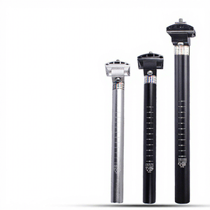 Tige de selle de vélo en alliage d'aluminium 25.4/27.2/30.8/31.6mm 190/300/350mm Durable et universelle pour vélo de montagne, de route et pliable - Product Image 1