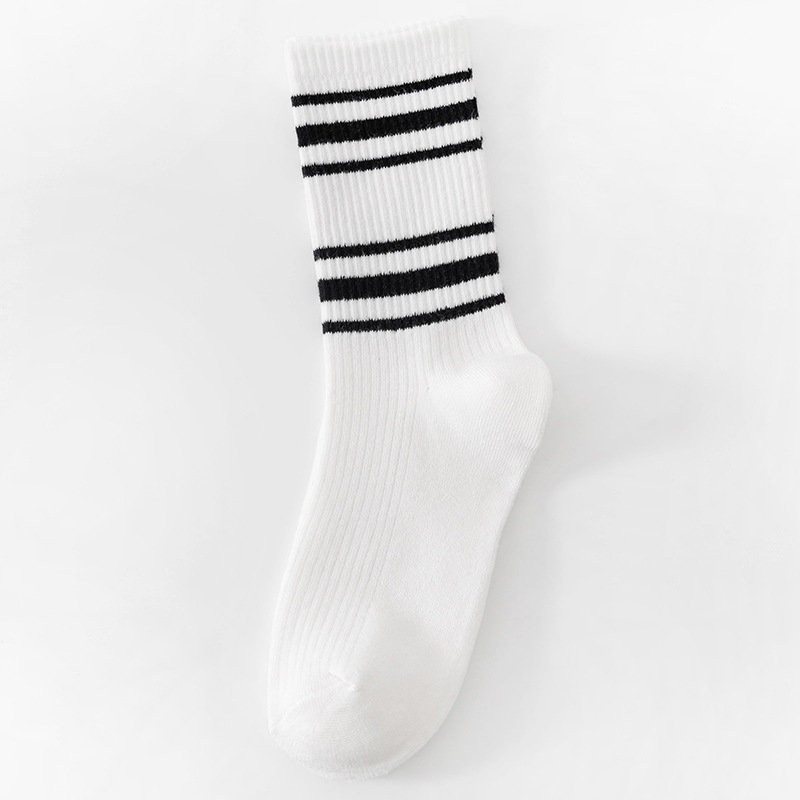 White socks with black bars