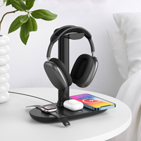 NOUVEAU Chargeur sans fil 3 4 en 1 Station de charge sans fil Support pour casque d'écoute de jeu Support pour casque d'écoute de jeu