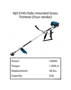 Coupe-bordures électrique industriel DIY pour tonte d'herbe et désherbage, avec bac <span class=keywords><strong>de</strong></span> ramassage arrière et lame cylindrique, pour usage agricole, forestier et en champ. - Product Image 2