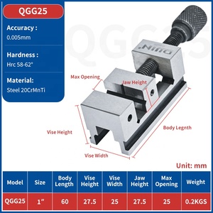 <span class=keywords><strong>Mini</strong></span> étau en acier QGG25, étau de fraisage de haute précision, étau de <span class=keywords><strong>perceuse</strong></span> HRC62, précision 0,005 mm - Product Image 2