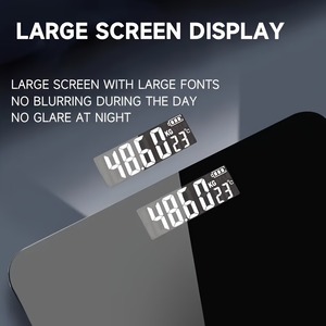 Báscula Digital Personal Negra con Pantalla LCD, Monitor de Composición Corporal para Uso en el Hogar y Baño - Product Image 3