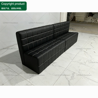 Mobilier de club de nuit commercial : Canapé banquette rembourré en PU et table lumineuse à LED pour zone VIP, salon chicha, bar de club