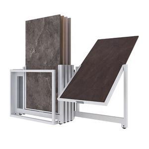 Présentoir en céramique de pierre de marbre se tient le support d'affichage de tuiles de secousse en métal tournant le support d'affichage coulissant de tuile pour la tuile - Product Image 1