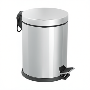 Cubo de Basura Daphne Cromado de 5 Litros, Diámetro 20.5 cm, Altura 28 cm, con Pedal, para Cocina - Product Image 3