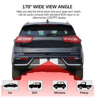 Caméra de recul pour voiture 1080P 170° °   Caméra de recul automobile nouvelle génération, grand angle, réglable, anti-interférence, vision nocturne, étanche