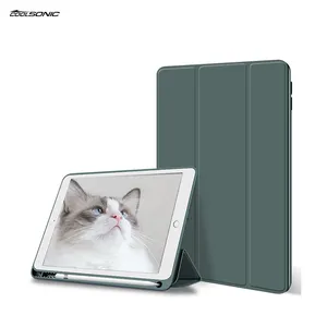 Sıcak satış kalemlik İnce PU deri kılıf silikon kapak kalemlik çantası hafif Tablet iPad kılıfı 10.2 2019 2020 2021