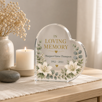 Plaque décorative personnalisée en acrylique en forme de cœur pour la table, idéale pour Noël, la Saint-Valentin, un mariage ou comme cadeau
