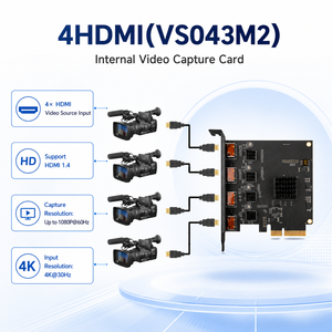 Carte de capture vidéo HDMI interne PCIe 4 canaux, entrée 4K*30Hz, sortie 1080P*60Hz, format YUY2, bande passante 20 Gbps pour <span class=keywords><strong>Windows</strong></span>, Mac, Linux - Product Image 4