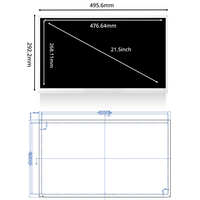 AUO layar LCD 21.5 ''1920x1080 lvlvds 30pin layar Menu dinamis 21.5 inci modul LCD IPS