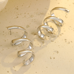 <span class=keywords><strong>Orecchini</strong></span> Pendenti Geometrici in Acciaio Inossidabile Placcato Oro 18K PVD Impermeabili Stile INS Trendy, Gioielli <span class=keywords><strong>da</strong></span> Donna, Idea Regalo - Product Image 3