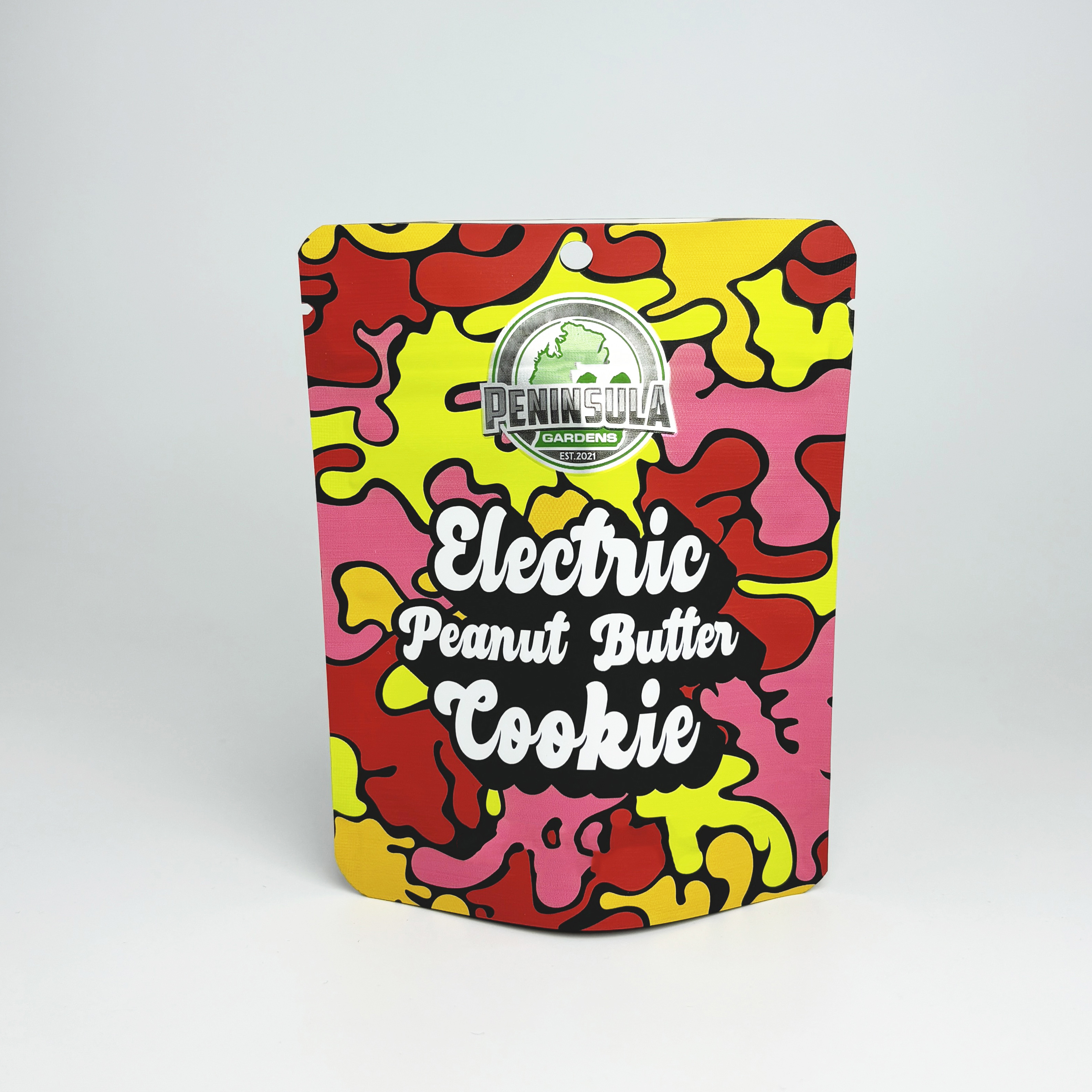 Delicious 3.5g Cookie in Full Color Bottom Printing Stand up Mylar Bag with Zipper Closure Reusable Packaging