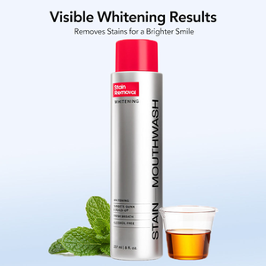 Collutorio Sbiancante alla Menta Senza Alcool 237ml, Routine Quotidiana Rinfrescante per l'Igiene Orale e l'Alito Fresco - Product Image 3