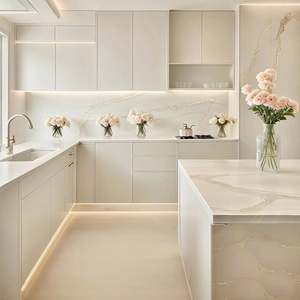 Gabinetes de Cocina Blancos Mate Completos de Diseño Moderno a Precio de Fábrica, Juego de Gabinetes de Cocina Personalizados de Alta Calidad - Product Image 5