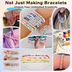 Diy <b>Clay</b> Bead Jewelry Making Kit 5000 Pieces Polymer <b>Clay</b> <b>Set</b> For Kids Age 7 12 Years Craft Toy With Tools And Charms - Product Image 2