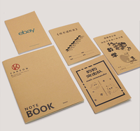 Cahiers d'exercices à reliure agrafée avec couverture en papier kraft brun A4 A5 B5, couverture vierge personnalisée, cahiers scolaires