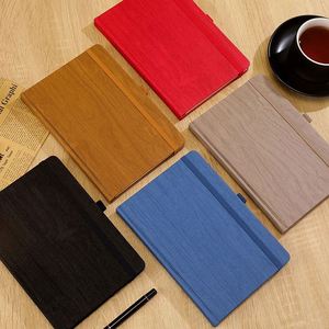 Carnet A5 en bois tendre, couverture rigide, élastique, haute qualité, nouveau design, agenda, logo personnalisé pour entreprise, cadeaux d'affaires - Product Image 5