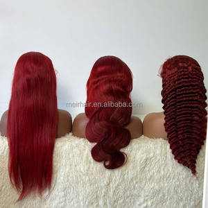 Peluca <span class=keywords><strong>Frontal</strong></span> de encaje HD para mujeres negras, postizo de cabello humano con ondas rizadas profundas, color rubio 613 - Product Image 1