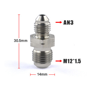 Conector de Freno de Acero Inoxidable AN3 M12, Rosca Doble 3/8x24 UNF, Junta Rotatoria para Actualización y Reequipamiento - Product Image 3