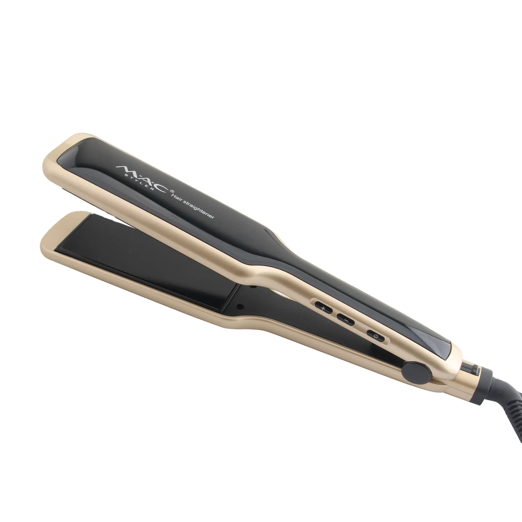 Flat Iron Hair Straightener with Wide Ceramic Plates, Anti Frizz Straightening Iron for All Hair Types
