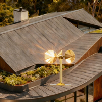 Système anti-oiseaux à énergie éolienne à semi-conducteurs, en ABS chromé et alliage d'aluminium, étanche, répulsif pour oiseaux et pigeons, pour toits de maisons et villas