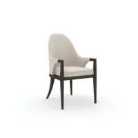Chaise de salle à manger avec accoudoirs Natural Choice, chaise rembourrée avec siège capitonné, chaise d'appoint pour salle à manger et cuisine