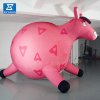 Mascotte géante gonflable en forme d'antilope en flanelle, motif animal de dessin animé