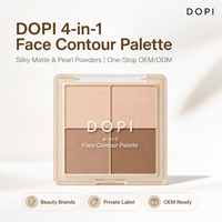 Palette de contouring visage DOPI format voyage 9g 4 teintes Poudre nacrée mate Personnalisé Pantone OEM ODM Fabricant de maquillage Chine