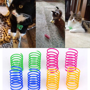 Jouets interactifs pour chat en spirale, en plastique coloré, durables, pour griffer et sauter - Product Image 5