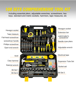 108-PCS <b>Hand</b> <b>Tool</b> <b>Set</b> Heat-treated Carbon Steel Complete Multi-purpose Hardware Kits for Home Repair & Industrial Maintenance - Product Image 4