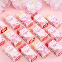 Gomme à effacer motif fleur de cerisier, gomme créative à structure sandwich pour les devoirs des élèves du primaire