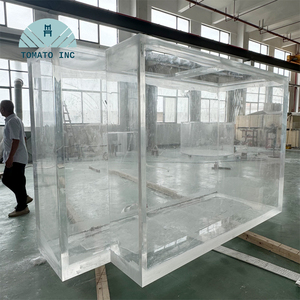 TOMATO INC Modern Square Acrylic Designer Acrylic Aquarium System <b>Fish</b> <b>Tank</b> for Indoor Acrylic <b>Fish</b> <b>Tank</b> with Overflow System - Product Image 4