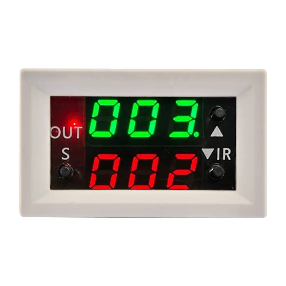 Dc 12V Dual Display Tijdrelais Module 20A Tijdrelais Mini Led Digitale Timer Relais Timing Vertraging Cyclus tijd Schakelaar