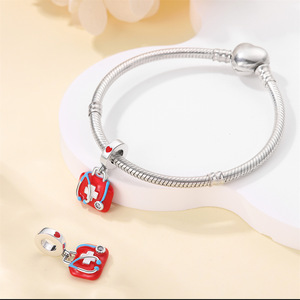 En gros, Perles classiques en argent 925, Pendentifs, Breloques DIY (boîte à médicaments, dents), Bijoux de mode, Bracelets pour enfants, Perles - Product Image 4
