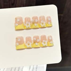 <span class=keywords><strong>Faux</strong></span> <span class=keywords><strong>ongles</strong></span> à presser faits main, forme canard, design floral 3D, réutilisables, style évasé, pour l'été, vente en gros - Product Image 3