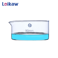 Loikaw cristallisant plat fond plat laboratoire verre cristallisant plat tasse bécher avec bec