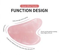 Outil de massage facial et corporel en pierre de Gua Sha en forme de corne, en quartz rose naturel et jade blanc, vente en gros