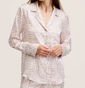 Conjunto de Pijama de Satén Bordado Personalizado de Fabricante, 2 Piezas, Ropa de Dormir Sedosa de Lujo para Mujer, Conjuntos de Loungewear para Dama - Product Image 2