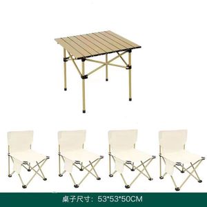 Xách Tay Gấp Bàn Ăn Hình Chữ Nhật Gỗ Hạt Thép Nâng Ghế Cắm Trại Bãi Biển Biệt Thự Bệnh Viện Nhập Bãi Biển Nhà Sử Dụng - Product Image 4